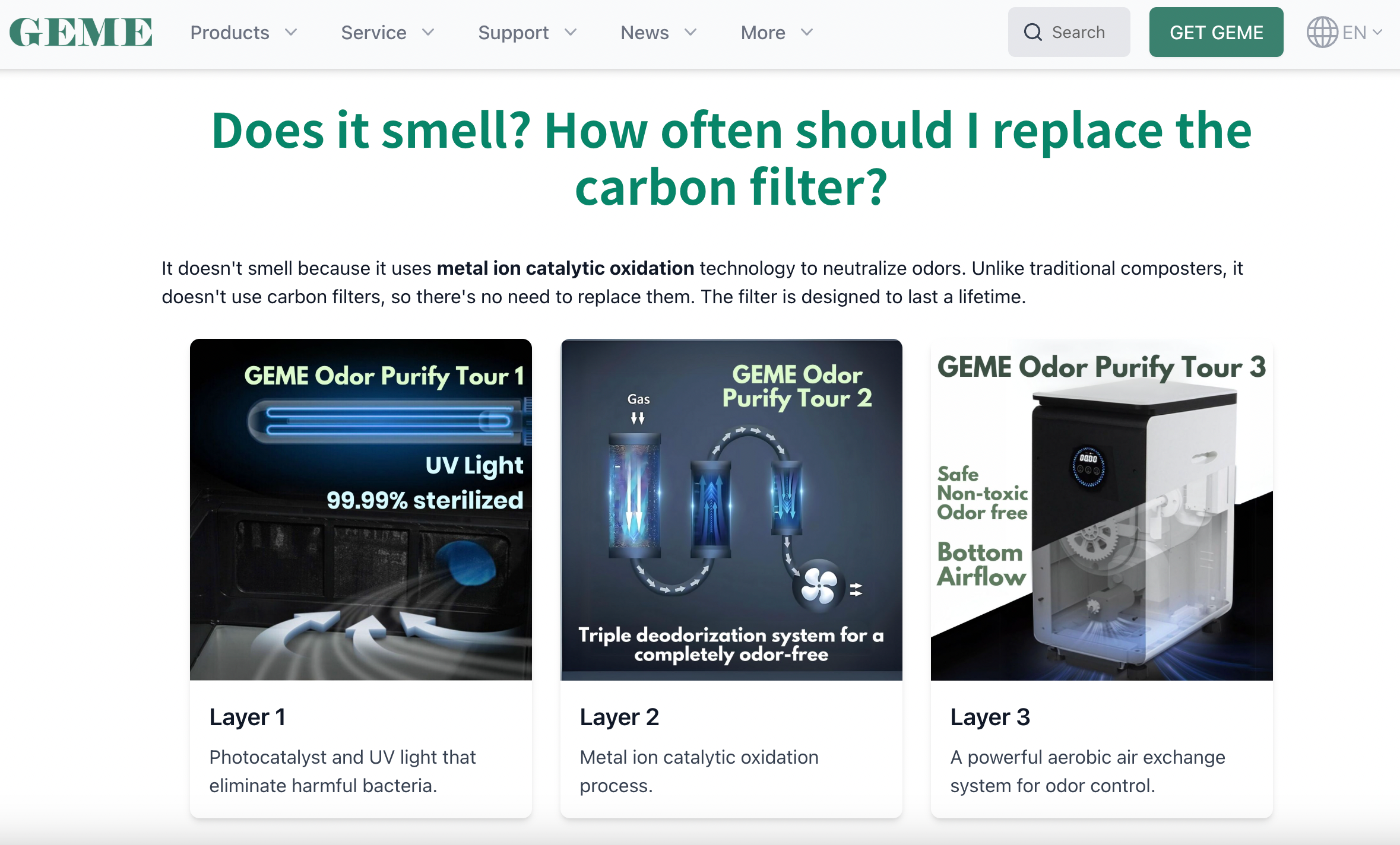 GEME Composter Doesn't Need Filter Replacements